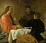 Diego Rodriguez De Silva Velazquez Canvas Paintings - The Supper at Emmaus